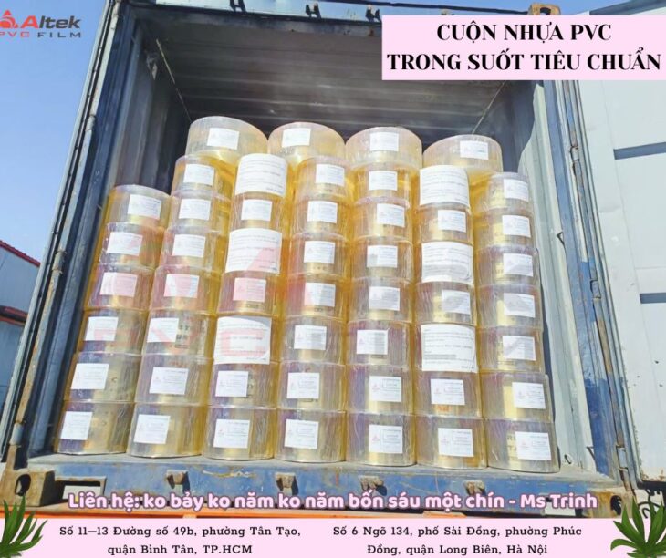 Cuộn nhựa pvc trong suốt khổ nhỏ – nhà phân phối lớn