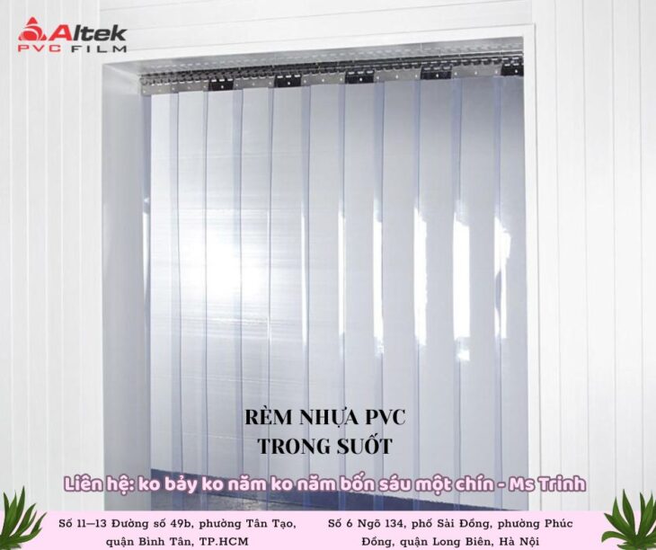 Cuộn nhựa pvc trong suốt khổ nhỏ – nhà phân phối lớn