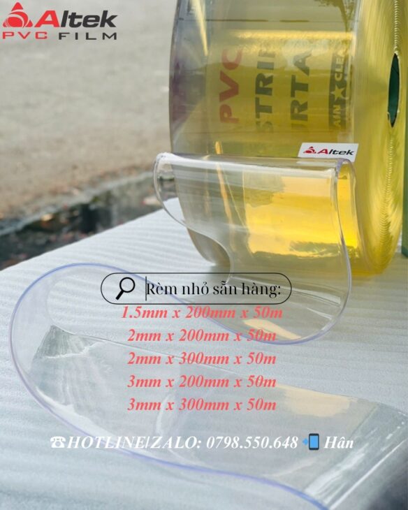 Rèm nhựa pvc cuộn khổ nhỏ giá tốt tại kho