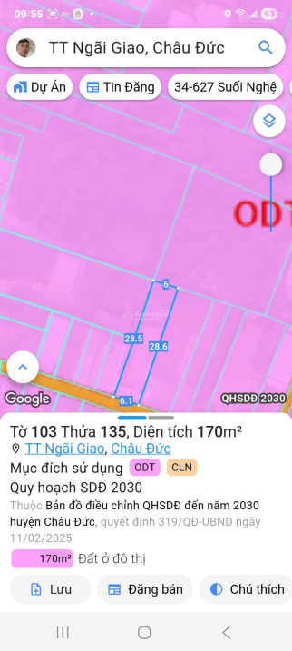 BÁN NHÀ 1 TRỆT 1 LẦU – 170M² NGAY TRUNG TÂM NGÃI GIAO – ĐƯỜNG Ô TÔ – GIÁ CHỈ 1.8 TỶ – SỔ RIÊNG ????