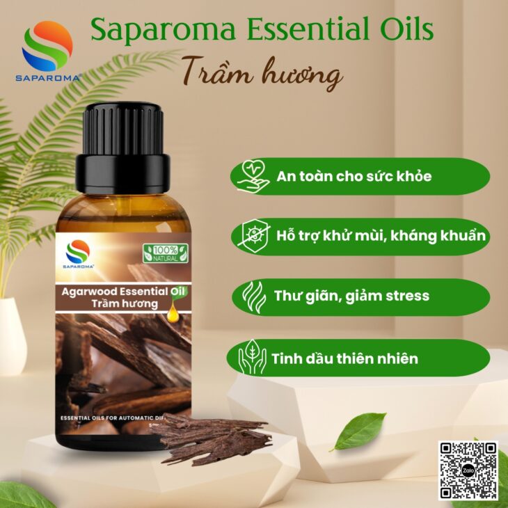 Tinh dầu thiên nhiên cao cấp SAPAROMA , hỗ trợ khử mùi, thư giãn, giúp ngủ ngon, đuỗi muỗi hiệu quả