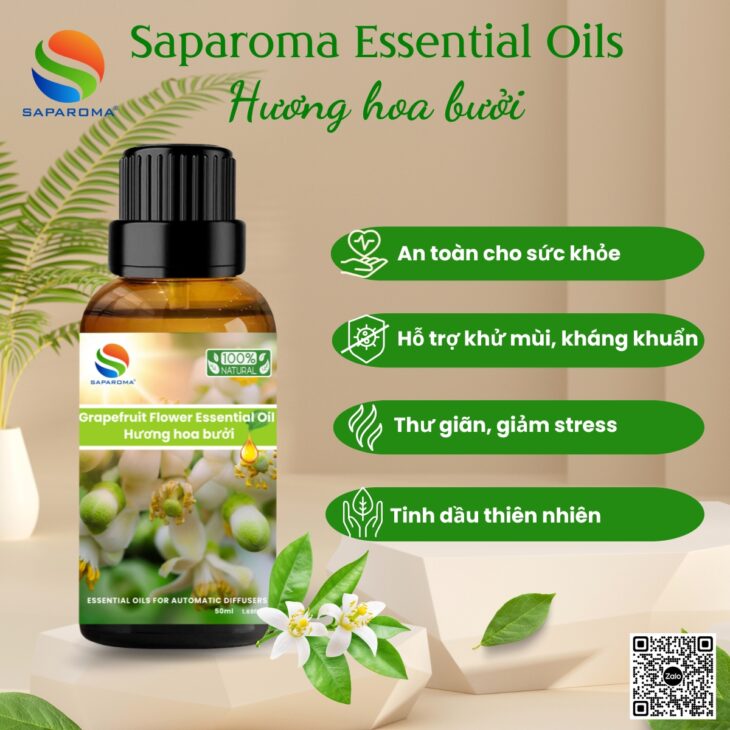 Tinh dầu thiên nhiên cao cấp SAPAROMA , hỗ trợ khử mùi, thư giãn, giúp ngủ ngon, đuỗi muỗi hiệu quả