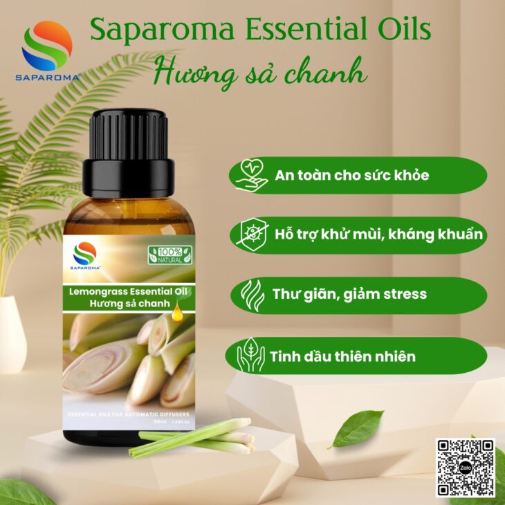 Tinh dầu thiên nhiên cao cấp SAPAROMA , hỗ trợ khử mùi, thư giãn, giúp ngủ ngon, đuỗi muỗi hiệu quả