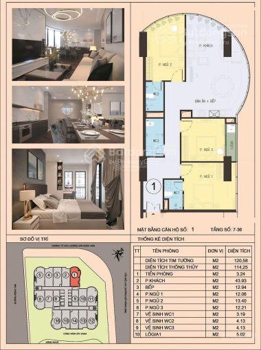 Bán chung cư QMS Top Tower 113,1m2 – View đẹp nhât