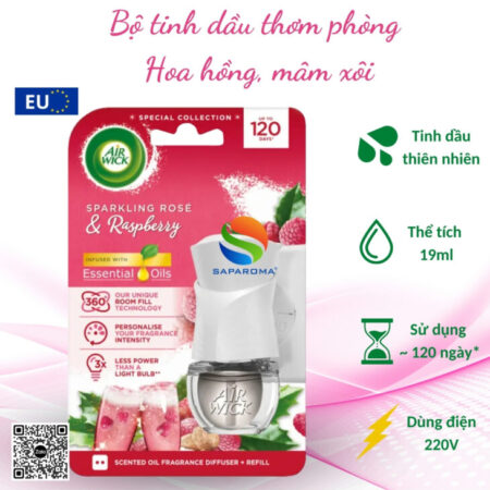 Bộ tinh dầu thơm phòng Air Wick 19ml, hỗ trợ khử mùi, thư giãn, giảm stress, nhập khẩu chính hãng