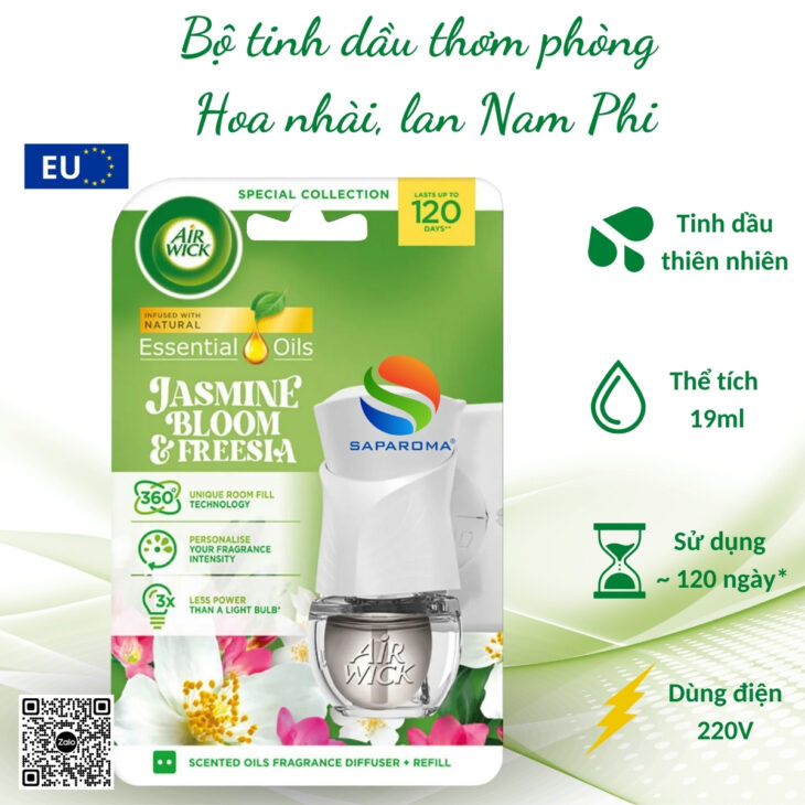 Bộ tinh dầu thơm phòng Air Wick 19ml, hỗ trợ khử mùi, thư giãn, giảm stress, nhập khẩu chính hãng