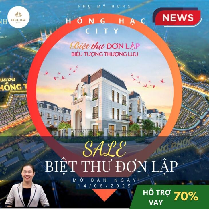 BÁN 3 CĂN VIEW BIỆT THỰ GIÁ TỐT NHẤT DỰ ÁN HỒNG HẠC CITY , XEM NGAY 0901323786