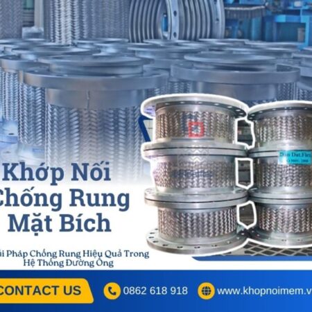 Khớp nối mềm giảm chấn, khớp nối chống rung inox, khớp nối chống rung inox nối bích, khopnoimem