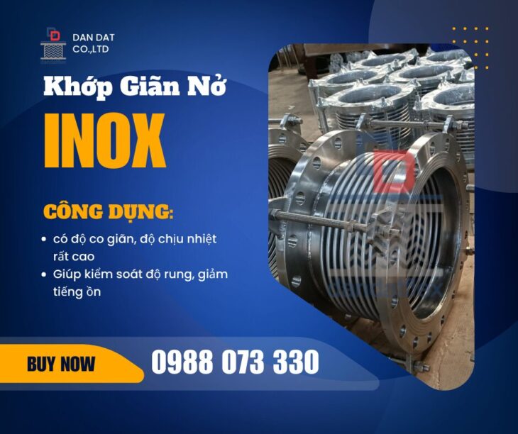 Khớp nối giãn nở nhiệt| Ống bù trừ giãn nở| Khớp nối giãn nở inox pasty| Khớp giãn nở nhiệt bằng vải