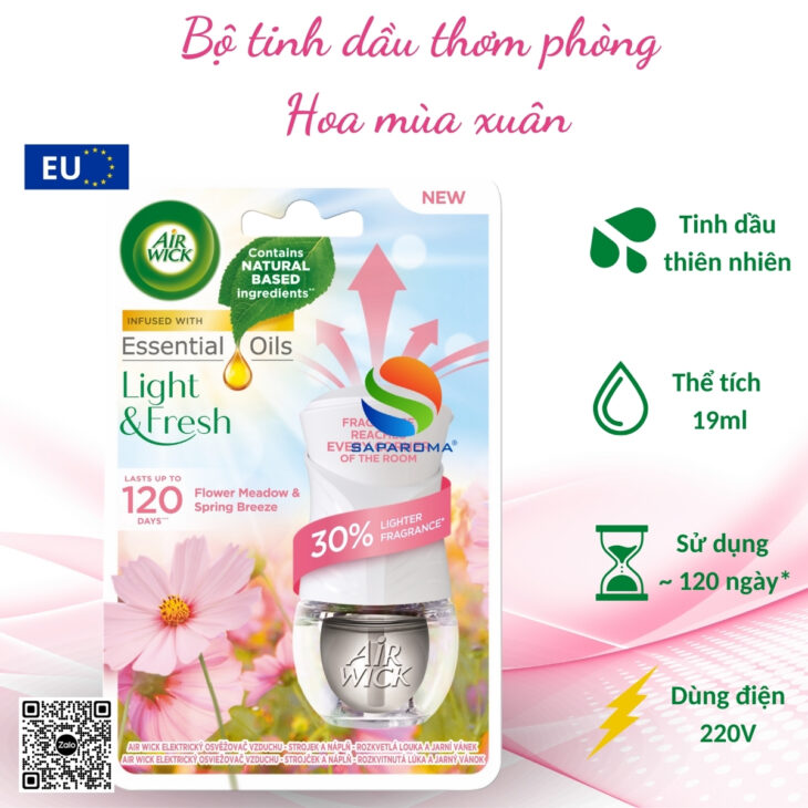 Bộ tinh dầu thơm phòng Air Wick 19ml, hỗ trợ khử mùi, thư giãn, giảm stress, nhập khẩu chính hãng