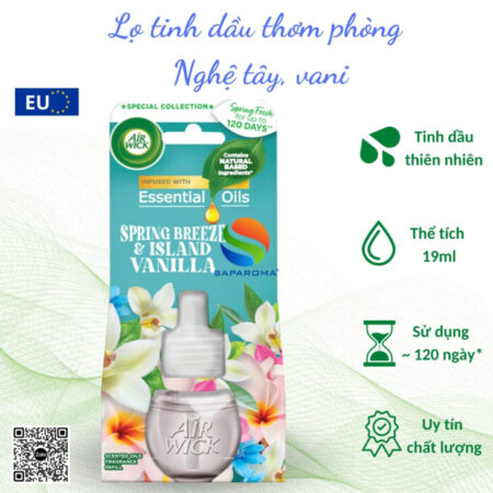 Lọ tinh dầu Air Wick 19ml, thơm phòng, hỗ trợ khử mùi, thư giãn, giảm stress, nhập khẩu chính hãng