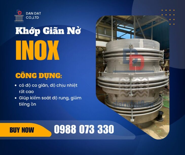 Khớp nối giãn nở nhiệt| Ống bù trừ giãn nở| Khớp nối giãn nở inox pasty| Khớp giãn nở nhiệt bằng vải