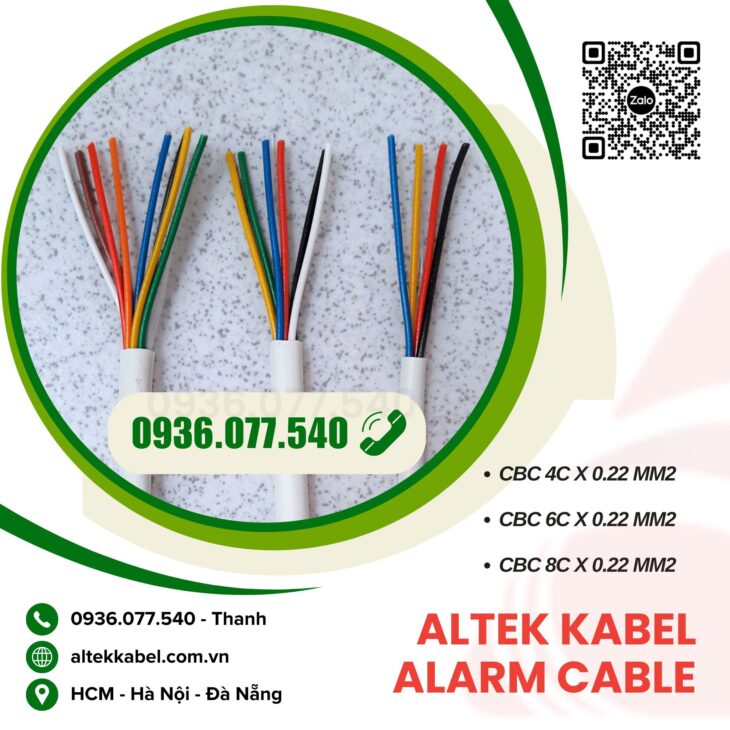 Cung cấp cáp báo cháy 6×0.22 mm2 – Cáp tín hiệu Altek Kabel, Alarm cable