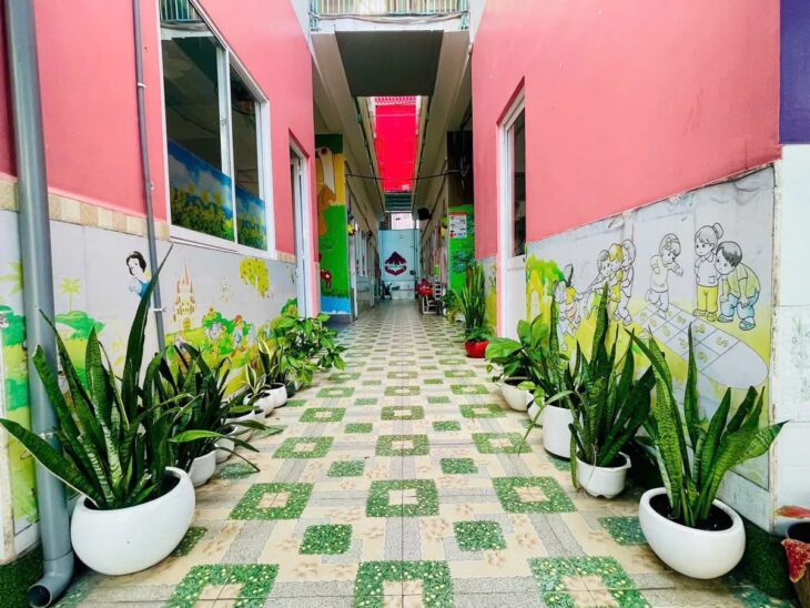 Bán trường mầm non Trung Mỹ Tây, Q.12, ngang 12m, trệt 2 lầu