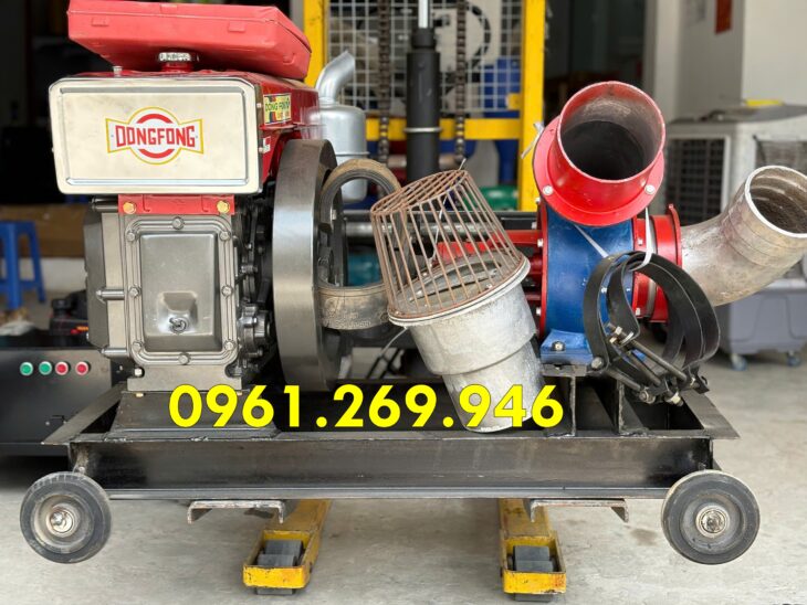 Máy Bơm Nước Động Cơ Dầu Diesel D24 đầu bơm 150mm