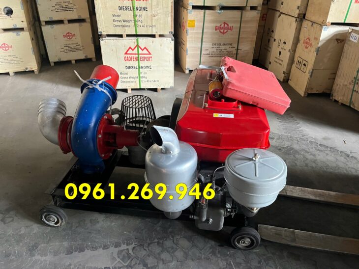 Máy Bơm Nước Động Cơ Dầu Diesel D24 đầu bơm 150mm