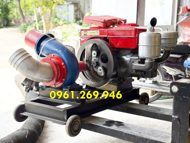 Máy Bơm Nước Động Cơ Dầu Diesel D24 đầu bơm 150mm