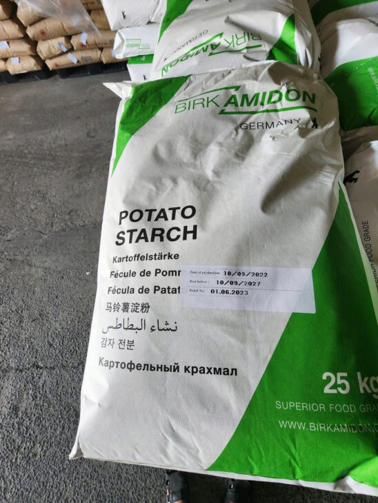 [Bán buôn] TINH BỘT KHOAI TÂY: POTATO STARCH – Birkamidon Đức 25kg/bao, giá tốt, chất lượng cao