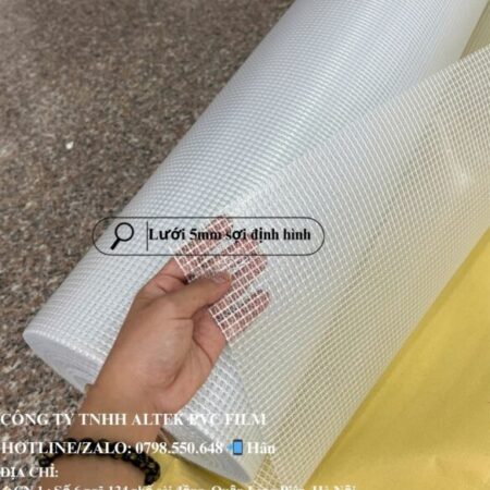 Màng Nhựa Pvc Ô lưới 5mm Sợi Polyester
