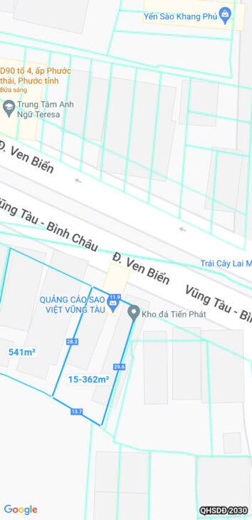 BÁN NHÀ ĐẤT ĐƯỜNG VEN BIỂN TẠI XÃ PHƯỚC TỈNH, LONG ĐIỀN, BÀ RỊA – VŨNG TÀU