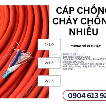 Cáp tín hiệu báo cháy chống cháy 2×1.5mm2 Altek Kabel