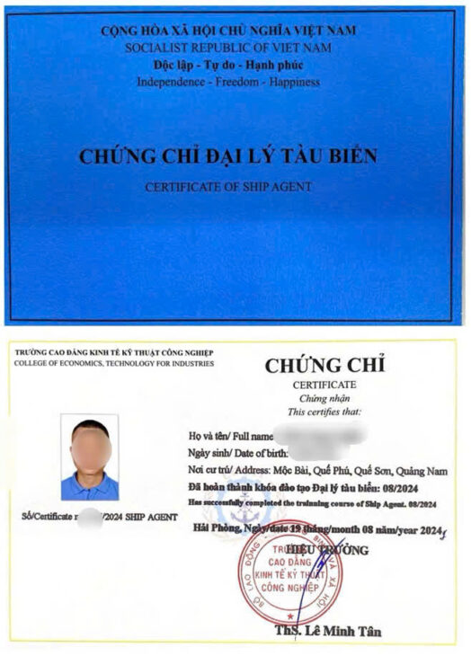 ĐÀO TẠO CHỨNG CHỈ ĐẠI LÝ TÀU BIỂN (bắt buộc để làm việc trong ngành đại lý tàu biển)