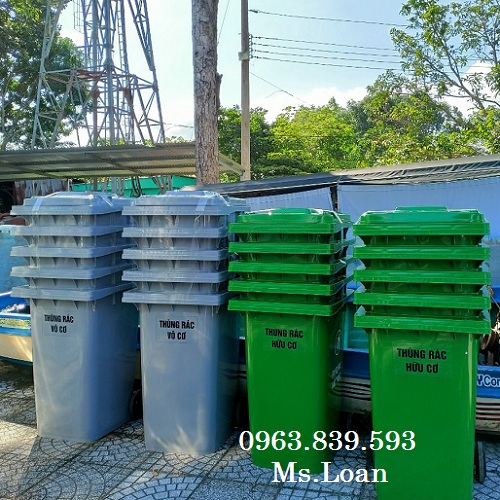 Thùng rác 240lit nắp kín giá sỉ cực ưu đãi / LH 0963 839 593 Ms.Loan