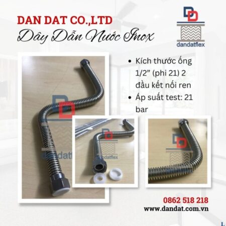 Dây Cấp Nước Inox lắp cho thiết bị nhà tắm, như bồn cầu, bồn rửa chén, vòi rửa bát, bình nóng lạnh