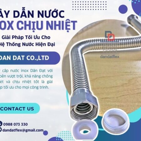 Dây cấp nước inox chịu nhiệt, dây dẫn nước mềm inox, ống mềm cho máy nóng lạnh,dây mềm dẫn nước inox