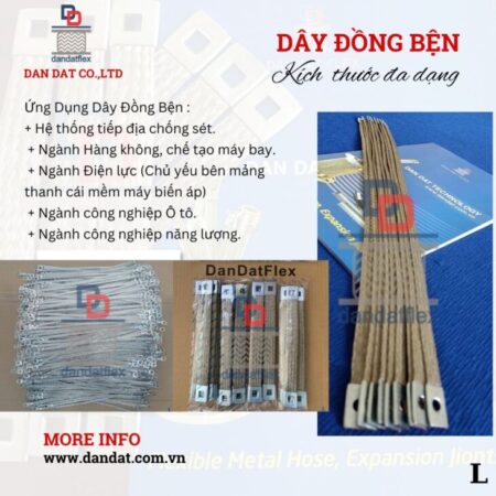 Cung cấp dây đồng bện mạ thiếc, thanh nối đồng mềm, dây tiếp địa thang máng cáp, busbar đồng mềm