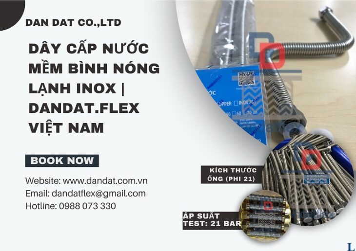 Dây Cấp Nước Inox lắp cho thiết bị nhà tắm, như bồn cầu, bồn rửa chén, vòi rửa bát, bình nóng lạnh