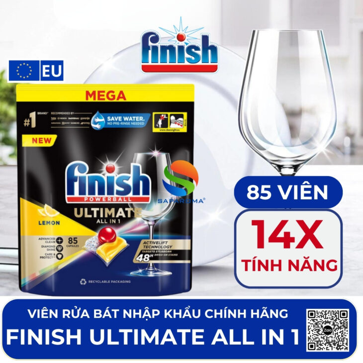 Viên rửa bát Finish chuyên dùng cho máy rửa bát – hàng nhập khẩu chính hãng Châu Âu