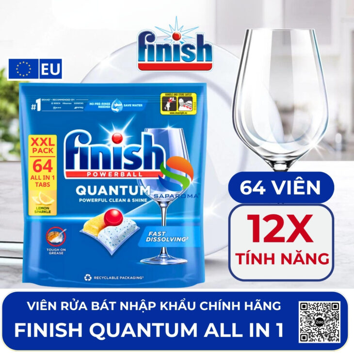 Viên rửa bát Finish chuyên dùng cho máy rửa bát – hàng nhập khẩu chính hãng Châu Âu