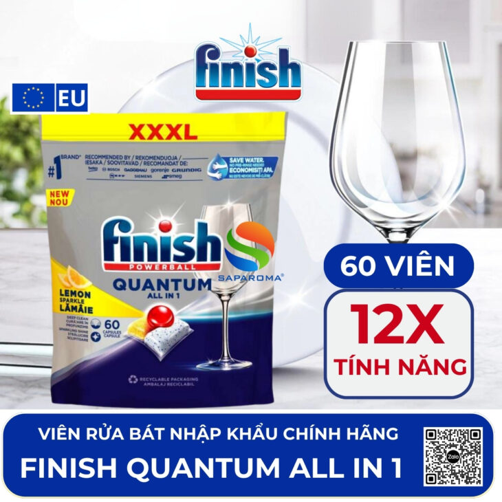 Viên rửa bát Finish chuyên dùng cho máy rửa bát – hàng nhập khẩu chính hãng Châu Âu