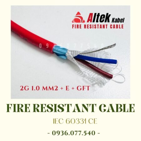 Cáp chống cháy Altek Kabel 2×1.0 mm2 , Fire resistant cable GFT
