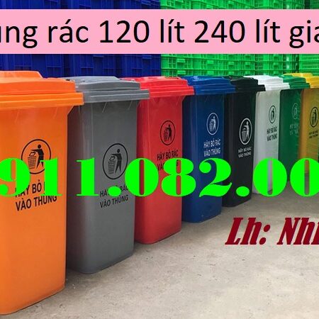 Cung cấp thùng rác giá rẻ, mẫu mã đẹp, bền bỉ- thùng rác 120 lít, 240 lít, 660 lít- lh 0911.082.000