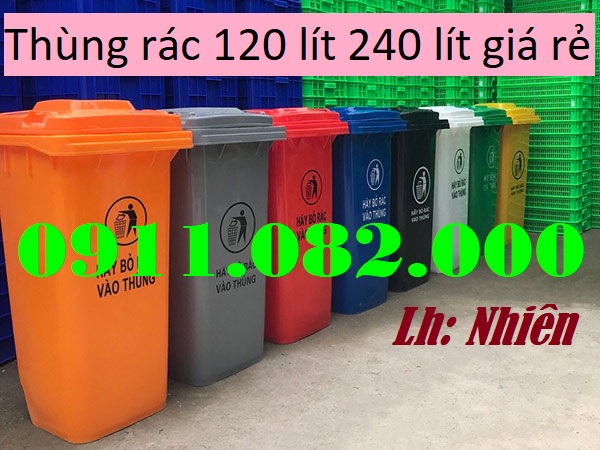 Cung cấp thùng rác giá rẻ, mẫu mã đẹp, bền bỉ- thùng rác 120 lít, 240 lít, 660 lít- lh 0911.082.000
