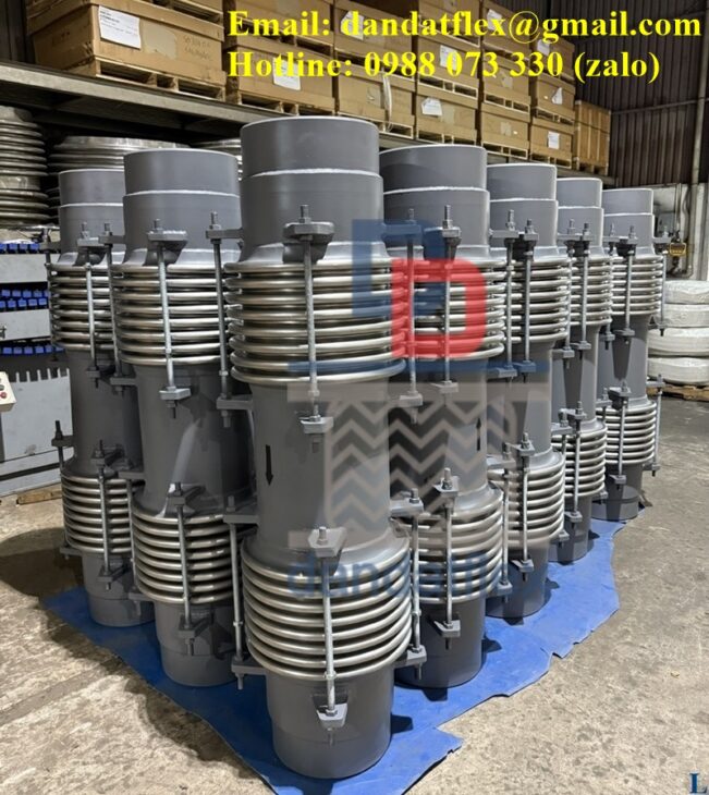Khớp bù giản nở nhiệt inox, khớp giãn nở, khớp nối mềm chống rung, khop noi mem inox
