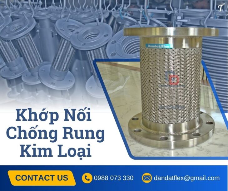 Khớp nối bù trừ giãn nở, khớp nối giãn nở chịu nhiệt, khớp nối giãn nở máy phát điện, ống mềm inox