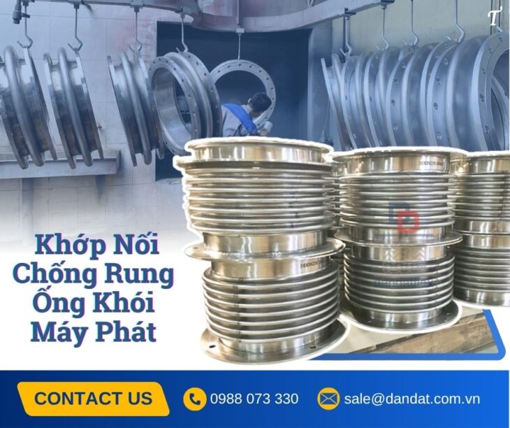 Khớp nối co giãn chịu áp cao, khớp giãn nở inox nối bích, khớp nối chống rung inox chịu nhiệt