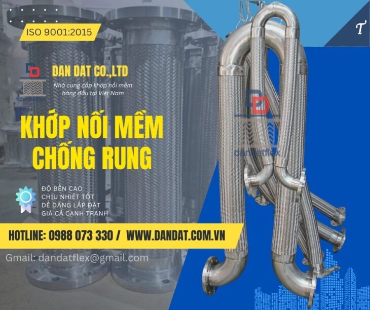 Khớp nối mềm, khớp nối mềm inox 304, khớp nối mềm inox dẫn hóa chất, khớp nối mềm inox công nghiệp