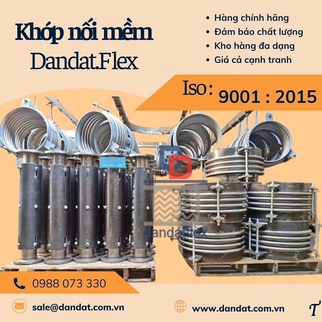 Khớp nối giảm rung inox, khớp nối mềm inox công nghiệp, khớp nối mềm bọc inox dẫn hóa chất