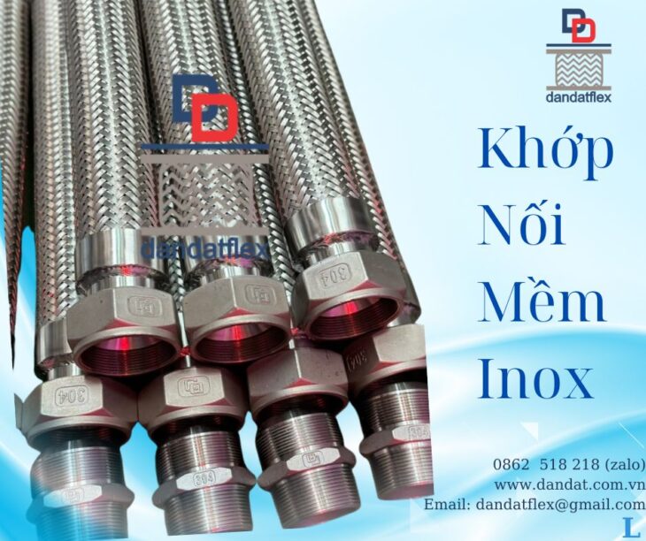 Ống dẫn dầu thủy lực, ống mềm inox rắc co ren, khop noi mem, ống thủy lực bọc lưới inox,khop noi mem
