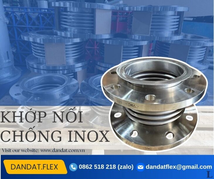 Khớp chống rung, khớp nối mềm chống rung, khớp nối giãn nở, khớp nối mềm inox, ống bù trừ giãn nở