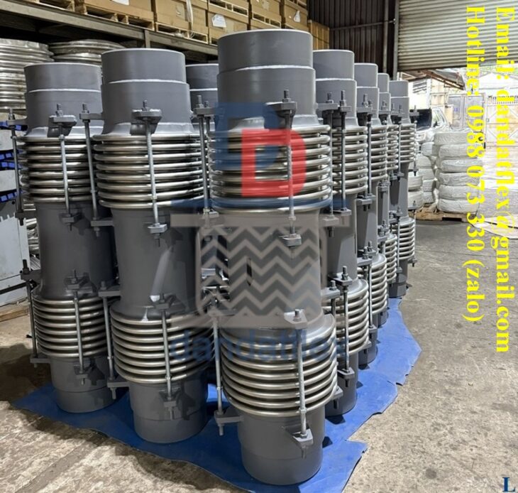 Khớp bù giản nở nhiệt inox, khớp giãn nở, khớp nối mềm chống rung, khop noi mem inox