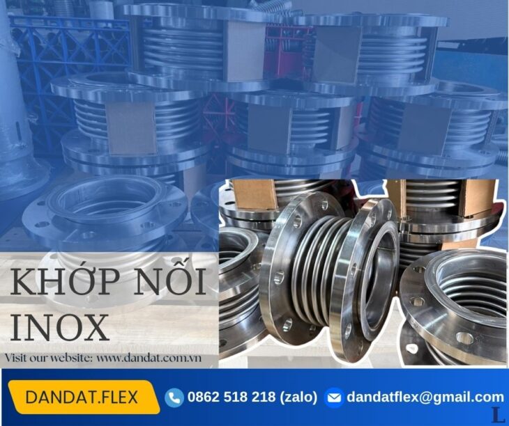 Khớp chống rung, khớp nối mềm chống rung, khớp nối giãn nở, khớp nối mềm inox, ống bù trừ giãn nở