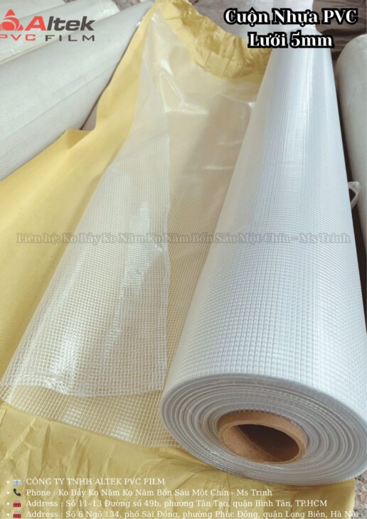 Màng nhựa pvc lưới nhiều màu phân phối giá tốt