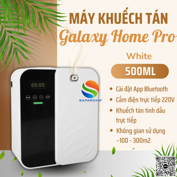 Máy khuếch tán tinh dầu cao cấp SAPAROMA, cài đặt App bluetooth, phun tinh dầu trực tiếp