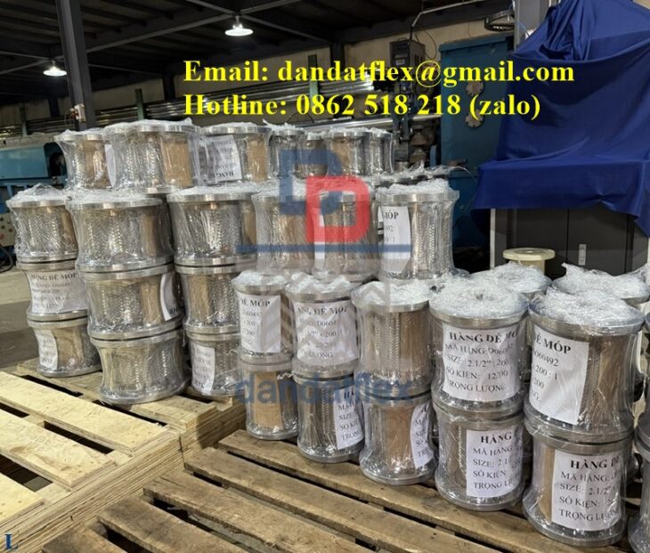 Khớp nối mềm chống rung, khớp nối mềm mặt bích, khopnoimem, ống mềm thủy lực bọc lưới inox