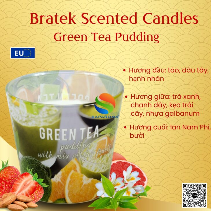 Nến thơm Bartek Candles 115g, hỗ trợ khử mùi, thơm phòng, decor trang trí, hàng chính hãng EU